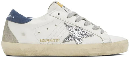 Men's SSENSE Exclusive White Super-Star Sneakers In White Blue