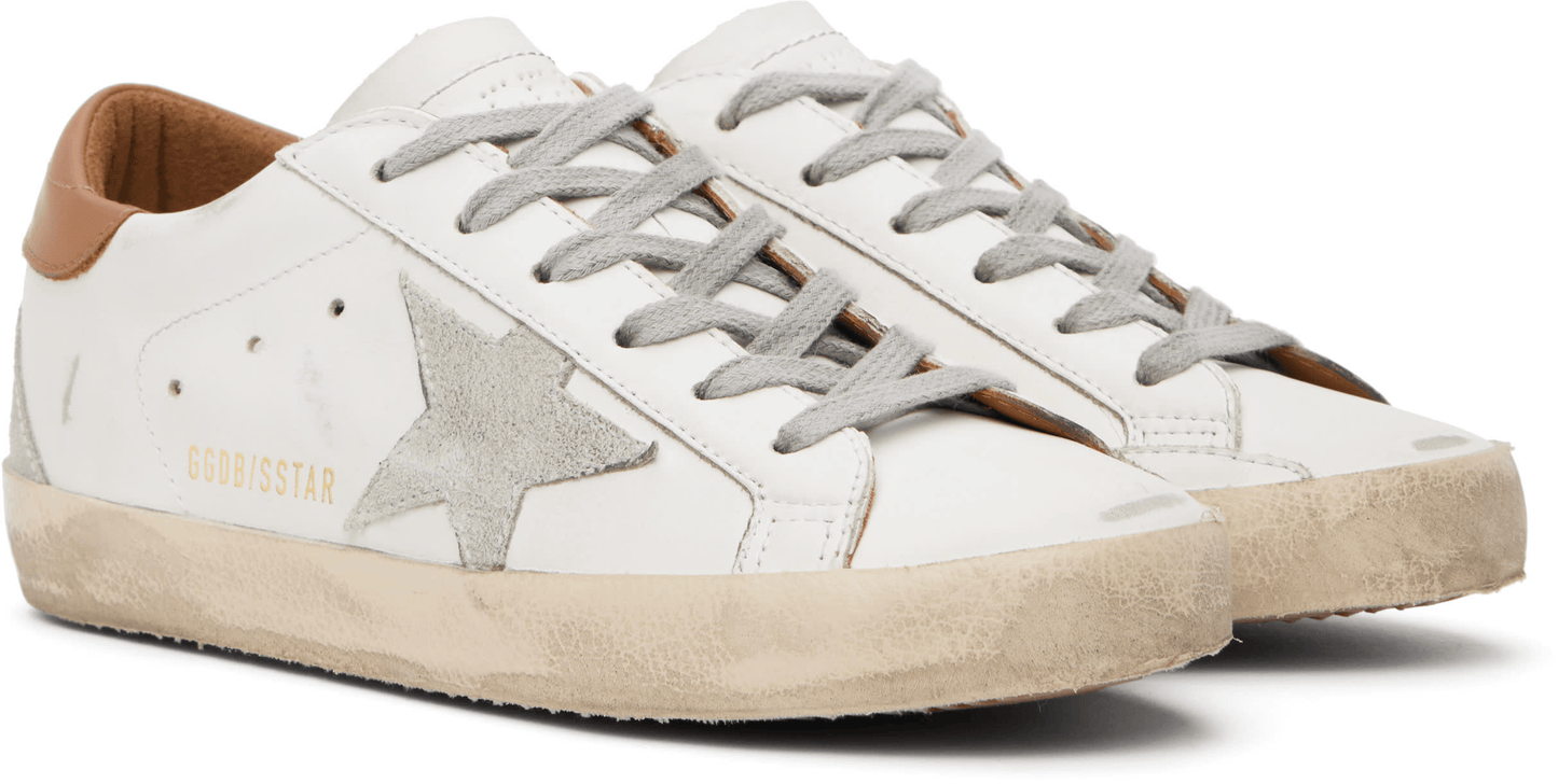 Men's SSENSE Exclusive White Super-Star Sneakers In White Brown