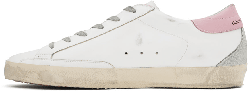Men's SSENSE Exclusive White Super-Star Sneakers In White Ice Light Pink