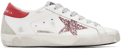 Men's SSENSE Exclusive White Super-Star Sneakers In White Pink Red Ice