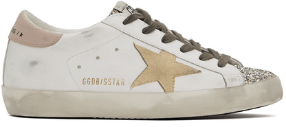 Men's SSENSE Exclusive White Super-Star Sneakers In Yellow Pink