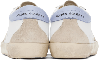 Men's SSENSE Exclusive White Super-Star Sneakers In Blue Fog