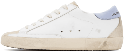Men's SSENSE Exclusive White Super-Star Sneakers In Blue Fog