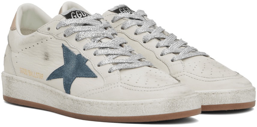Men's SSENSE Exclusive White Super-Star Sneakers In White Smoke Blue