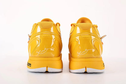 Men's Zoom Kobe 6 Custom Version University Gold Shoes