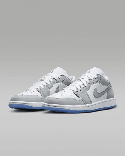 Men's Air Jordan 1 Low White Aluminum Shoes