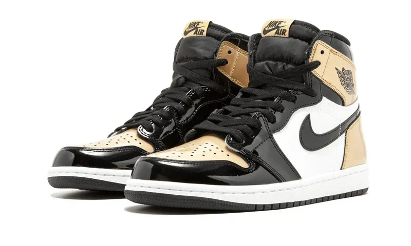 Men's Air Jordan 1 High Gold Toe Shoes