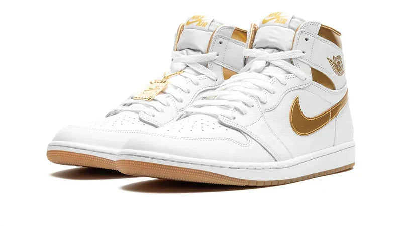 Men's Air Jordan 1 High Metallic Gold Shoes