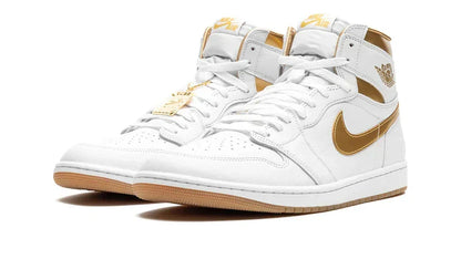 Men's Air Jordan 1 High Metallic Gold Shoes