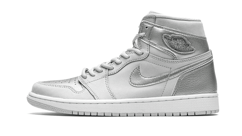 Men's Air Jordan 1 High Metallic Silver Shoes