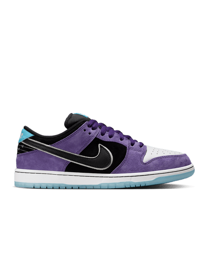 Men's Air Jordan 1 Low Black and Court Purple Shoes