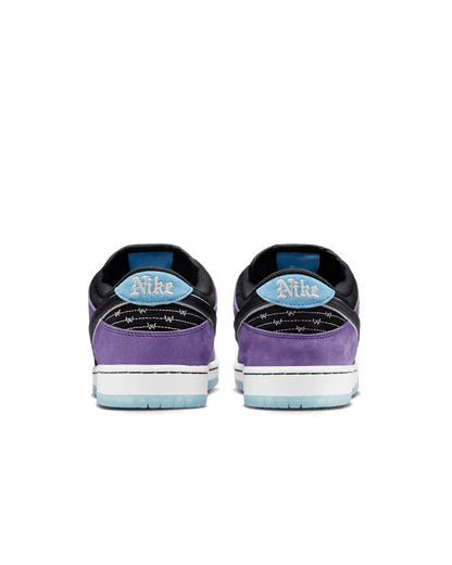 Men's Air Jordan 1 Low Black and Court Purple Shoes