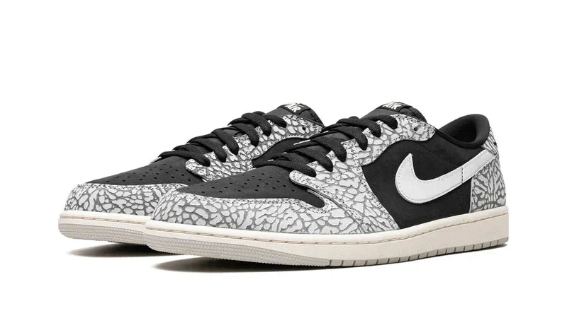 Men's Air Jordan 1 Low Black Elephant Shoes