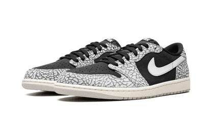 Men's Air Jordan 1 Low Black Elephant Shoes