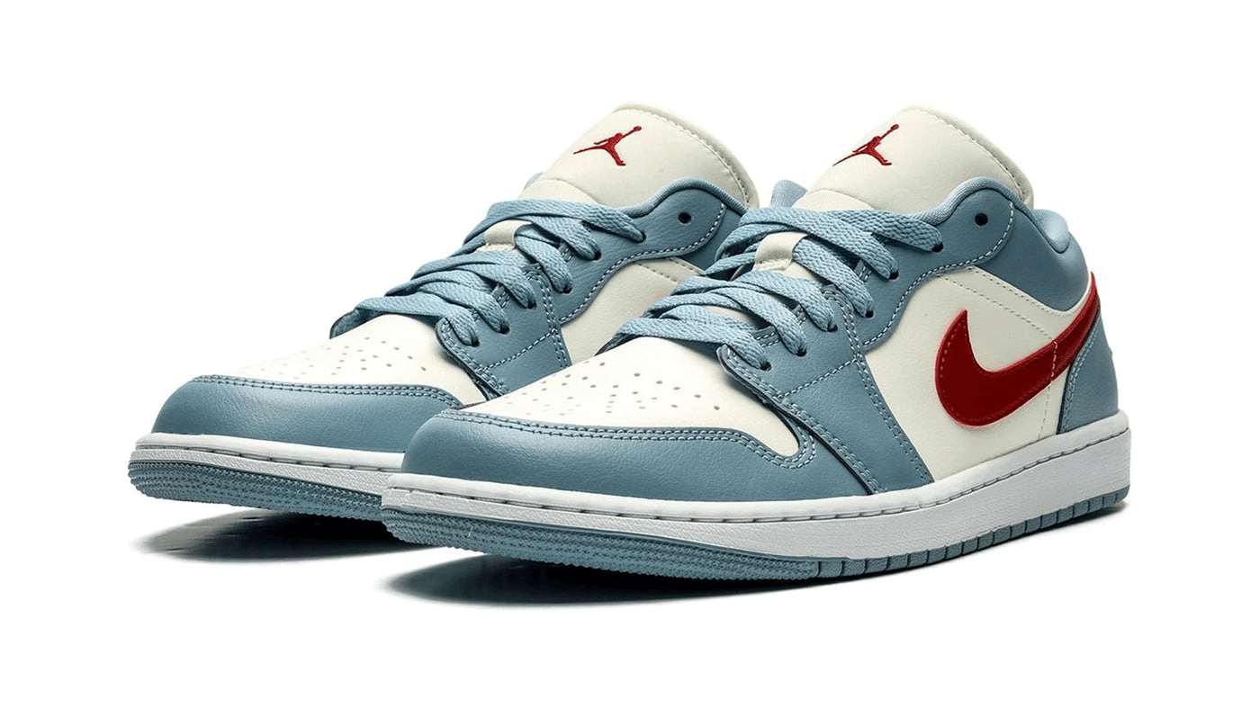 Men's Air Jordan 1 Low Blue Whisper Shoes