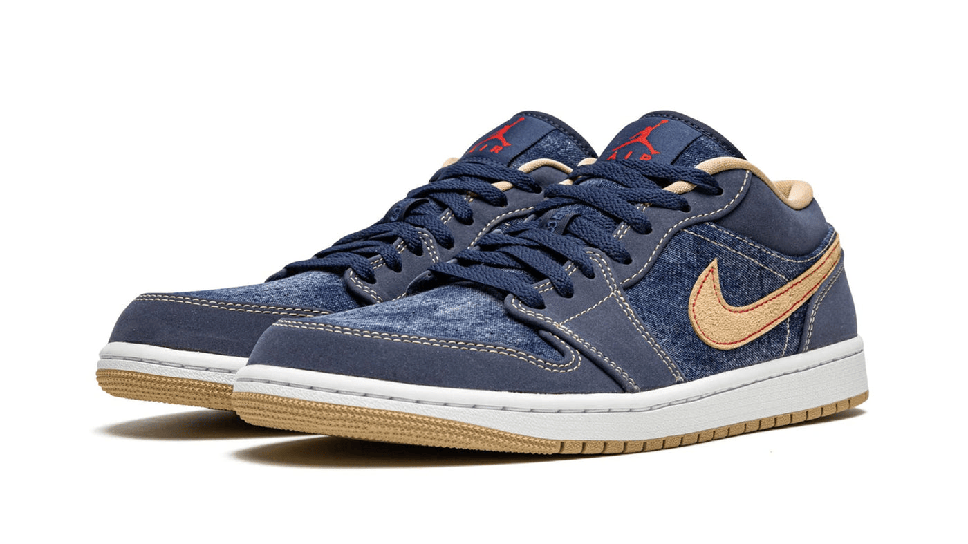 Men's Air Jordan 1 Low Denim Shoes