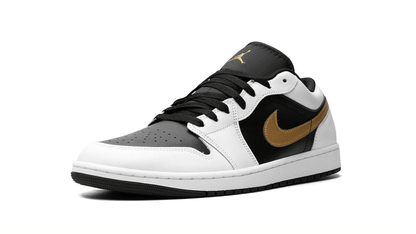 Men's Air Jordan 1 Low Gold Swoosh Shoes