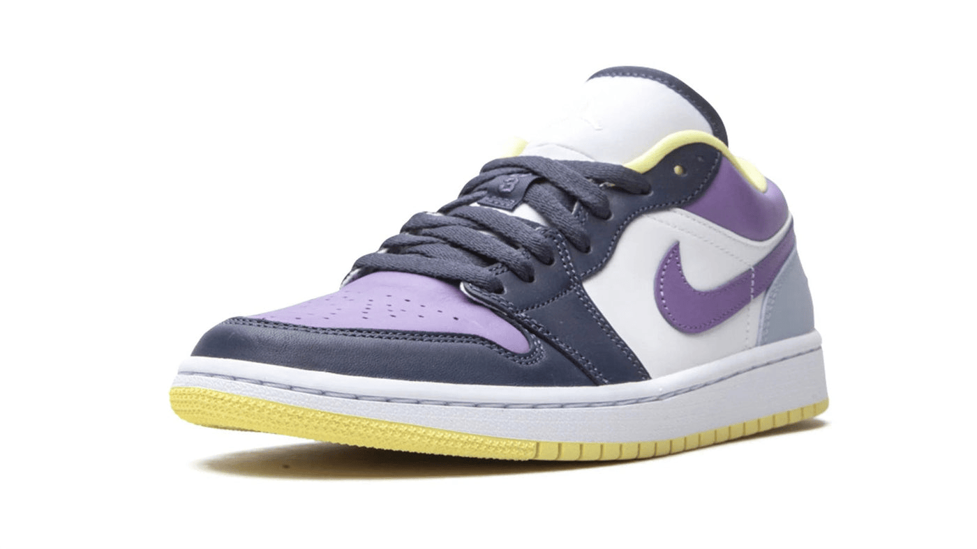 Men's Air Jordan 1 Low Mismatched Purple Shoes