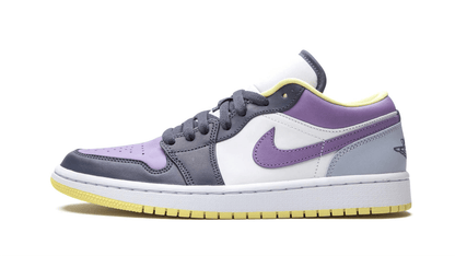 Men's Air Jordan 1 Low Mismatched Purple Shoes