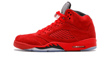 Men's Air Jordan 5 Red Suede Shoes