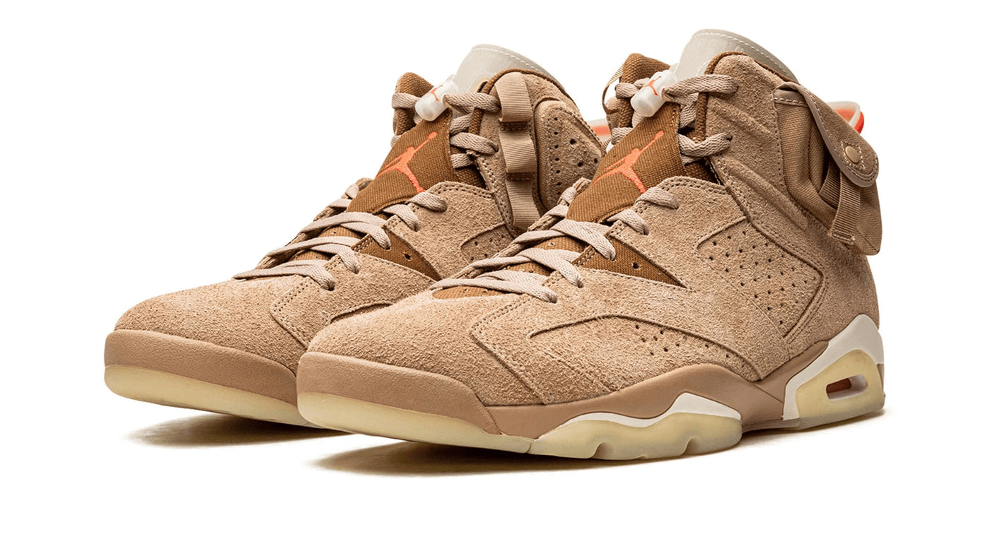 Men's Air Jordan 6 Travis Scott - British Khaki Shoes