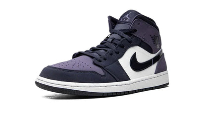 Men's Air Jordan 1 Mid Black Purple Shoes