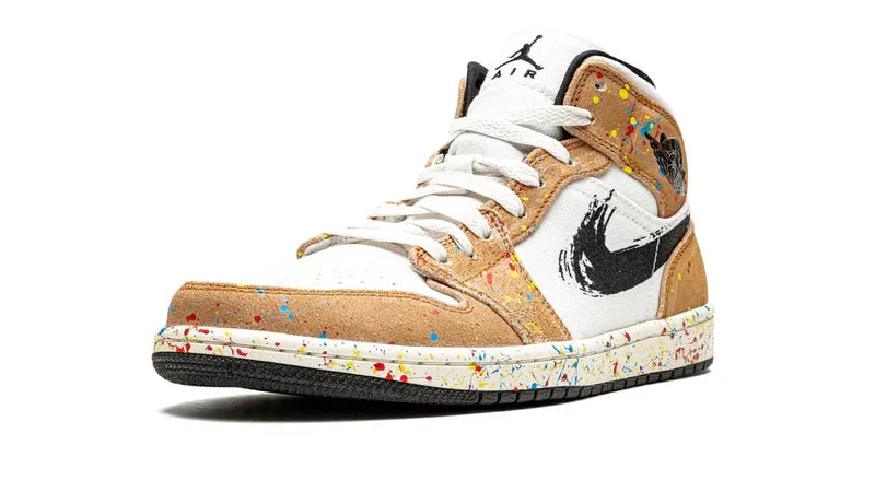 Men's Air Jordan 1 Mid Brushstroke Shoes