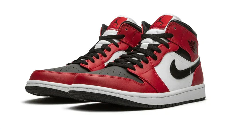 Men's Air Jordan 1 Mid Chicago Black Toe Shoes