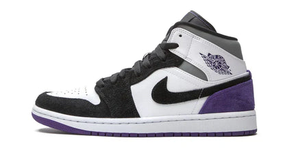 Men's Air Jordan 1 Mid Court Purple Suede Shoes