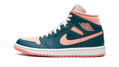 Men's Air Jordan 1 Mid Dark Teal Green Shoes
