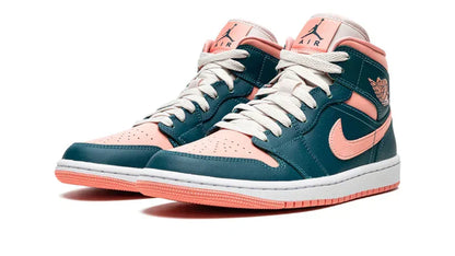 Men's Air Jordan 1 Mid Dark Teal Green Shoes
