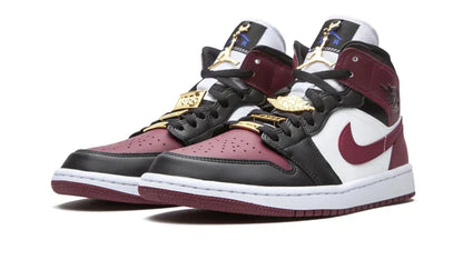 Men's Air Jordan 1 Mid Gold Pendants Shoes
