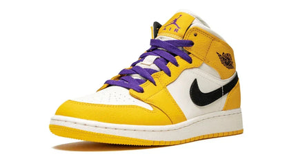 Men's Air Jordan 1 Mid Lakers Shoes