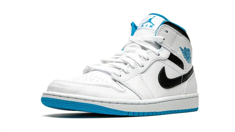 Men's Air Jordan 1 Mid Laser Blue Shoes