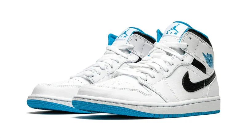 Men's Air Jordan 1 Mid Laser Blue Shoes