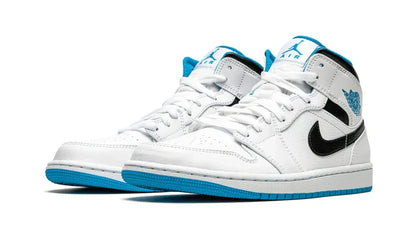Men's Air Jordan 1 Mid Laser Blue Shoes