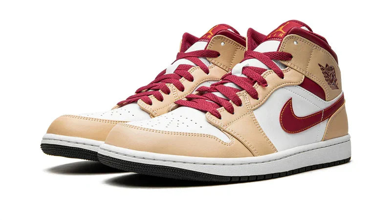 Men's Air Jordan 1 Mid Light Curry Shoes