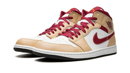 Men's Air Jordan 1 Mid Light Curry Shoes