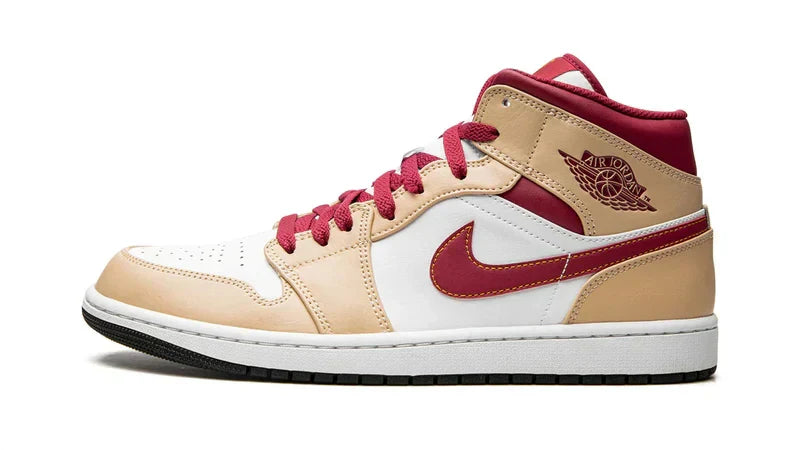 Men's Air Jordan 1 Mid Light Curry Shoes