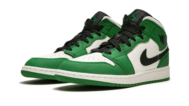 Men's Air Jordan 1 Mid Lucky Green Shoes