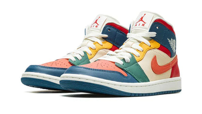 Men's Air Jordan 1 Mid Multi-Color Shoes