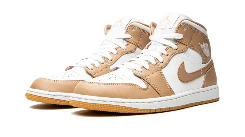 Men's Air Jordan 1 Mid Tan Gum Shoes