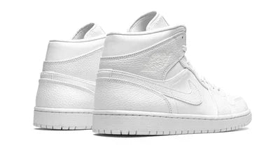 Men's Air Jordan 1 Mid Triple White Shoes