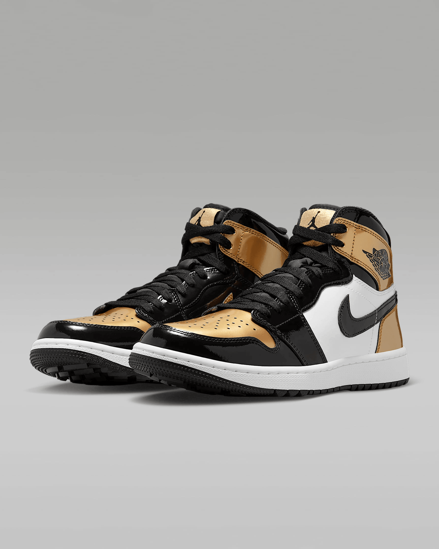 Men's Air Jordan 1 Retro High Metallic Gold Shoes