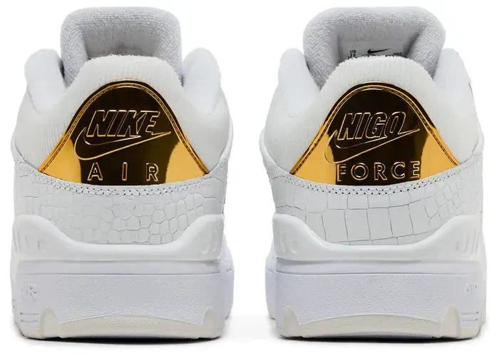Men's Nigo x Air Force 3 Low SP 'White Metallic Gold' Shoes