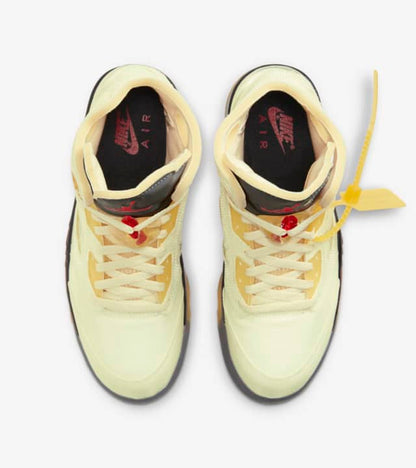 Men's Air Jordan 5 OFF-WHITE x Air Jordan 5 'Sail' Shoes