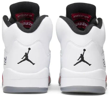 Men's Supreme x Air Jordan 5 Retro 'White' Shoes