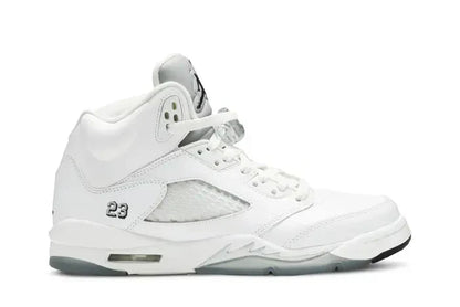 Men's Air Jordan 5 White Metallic Shoes
