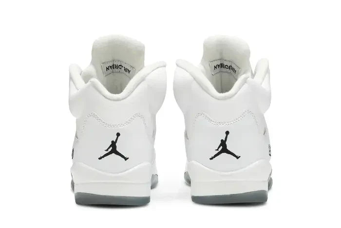 Men's Air Jordan 5 White Metallic Shoes