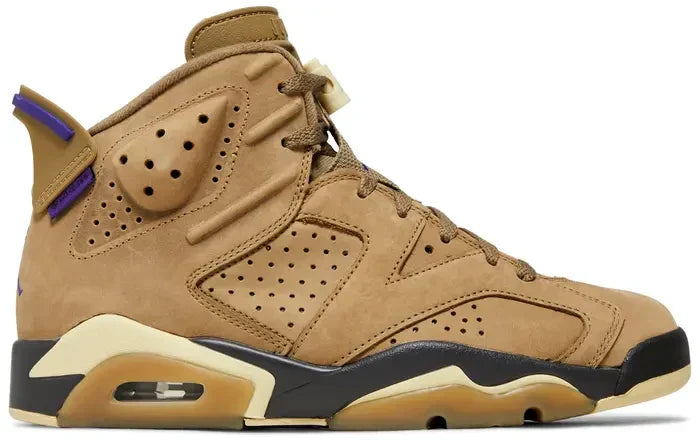 Men's Air Jordan 6 Brown Kelp Shoes